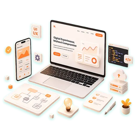 Digital software dashboard and application mockups